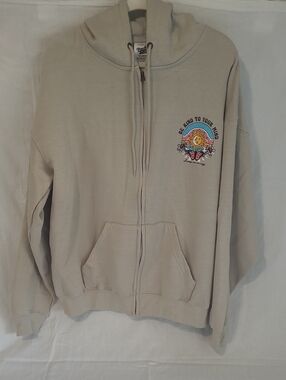 Be Kind To Your Mind Zip-Up Hoodie - Beige
